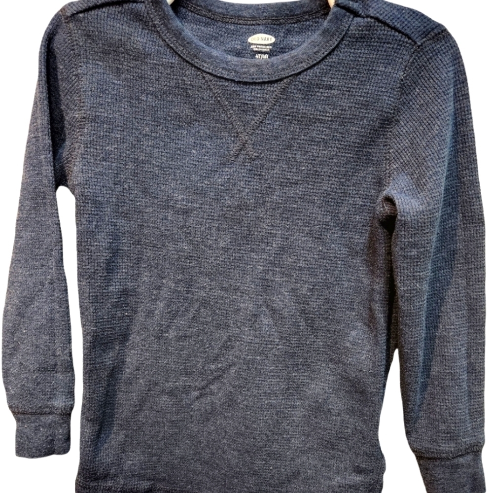 Old Navy Blue Gray long sleeve Henley shirt - top Size 4T